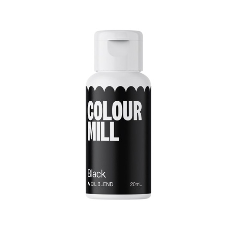 Barwnik olejowy do mas tłustych - Colour Mill - Black, 20 ml, sklep cukierniczy Kraków