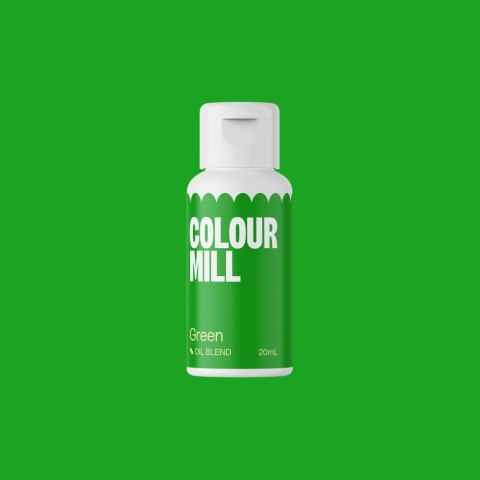 Barwnik olejowy do mas tłustych - Colour Mill - Green, 20 ml, sklep cukierniczy Kraków