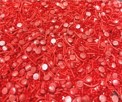 Posypka cukrowa CZERWONE KONFETTI, sklep cukierniczy Kraków