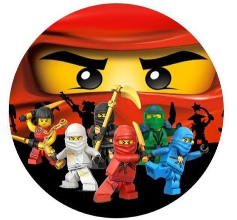 Wydruk jadalny na tort NINJAGO, sklep cukierniczy Kraków