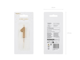 Świeczka urodzinowa ZŁOTA CYFERKA "1", sklep cukiernizy Kraków