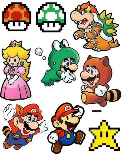 Wydruk cukrowy SUPER MARIO, sklep cukierniczy Kraków