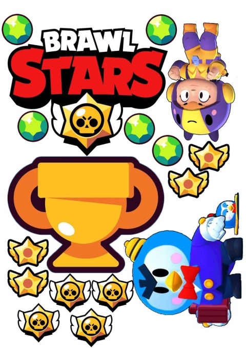 Wydruk jadalny BRAWL STARS, sklep cukierniczy Kraków