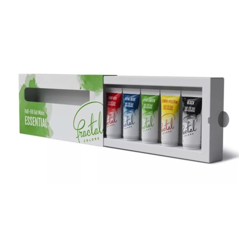 Zestaw barwników spożywczych w żelu - Fractal Colors - 5 x 12 g, sklep cukierniczy Kraków