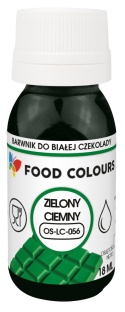 Barwnik do czekolady i mas tłustych ZIELONY CIEMNY 18 ml, sklep cukierniczy Kraków