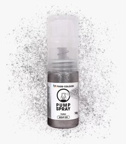 Barwnik metaliczny w sprayu z pompką New Silver Shimmering WS-P-191, WS-P-1915, sklep cukierniczy Kraków