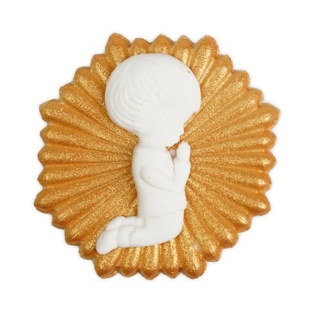Dekoracja cukrowa dla chłopca Hostia Złota 8 cm Sklep cukerniczy Kraków