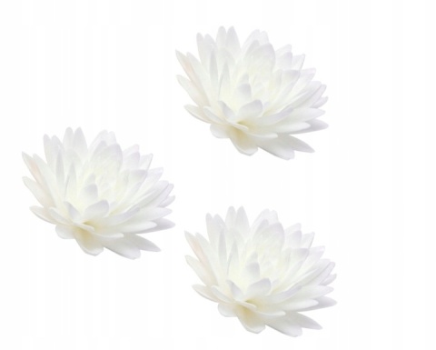 Dekoracja waflowa ASTER BIAŁY 3szt.
