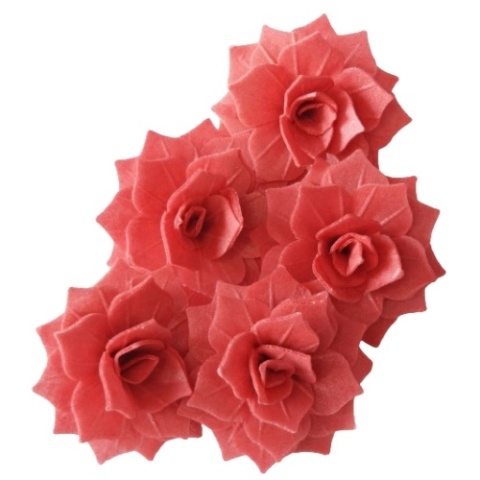 Dekoracja waflowa RÓŻA ROZALIA czerwona, sklep cukierniczy Kraków