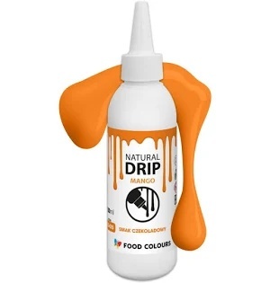 Drip do tortu, zastygająca polewa czekoladowa MANGO kolor pomarańczowym