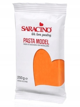 Masa cukrowa do modelowania POMARAŃCZOWA 250g Saracino, sklep cukierniczy Kraków