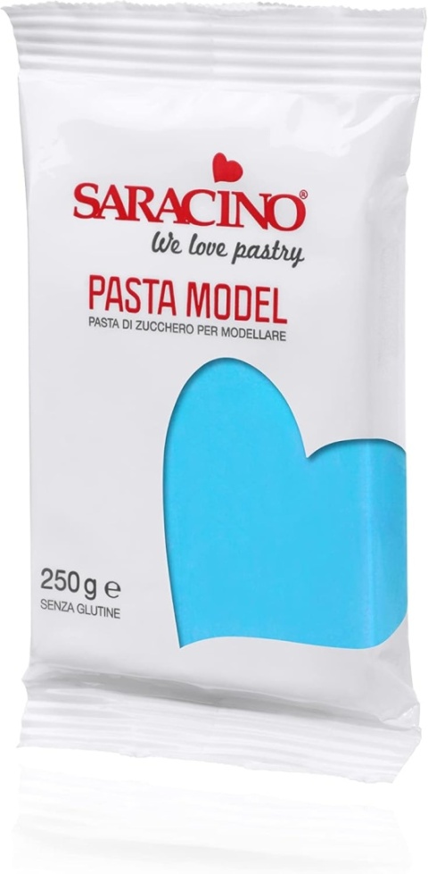 Masa cukrowa do modelowania JASNO NIEBIESKA 250g Saracino, sklep cukierniczy Kraków