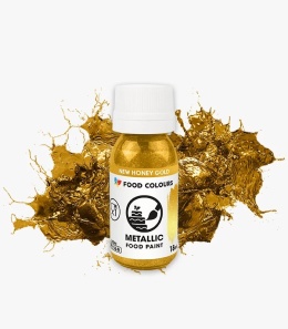 Farbka do ręczego malowania Metallic Food paint FP-116-N New Honey Gold 18ml, sklep cukierniczy Kraków