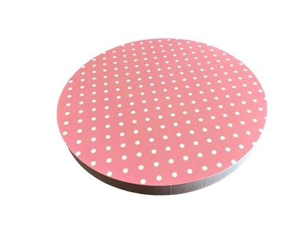 Podkład styrodurowy pod tort RÓŻOWY W KROPKI śr. 30cm, sklep cukierniczy Kraków