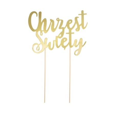 Topper na tort Chrzest Święty złoty Sklep cukierniczy Kraków