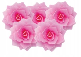 Dekoracja waflowa RÓŻA ROZALIA różowa, sklep cukierniczy Kraków