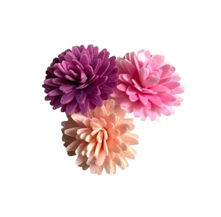 Dekoracja waflowa STOKROTKA POMPONIKOWA MIX 3szt., sklep cukierniczy Kraków