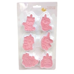 Foremki wyciskane do masy cukrowej jednorożce 6szt, sklep cukierniczy Kraków