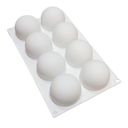 Forma silikonowa do monoporcji biała kule 6,7cm 8szt, sklep cukierniczy Kraków