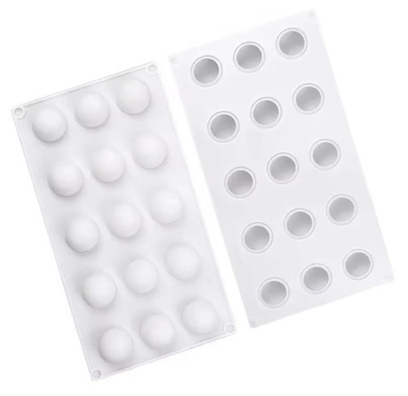Forma silikonowa na monoporcje biała kule 3,3cm 15szt, sklep cukierniczy Kraków