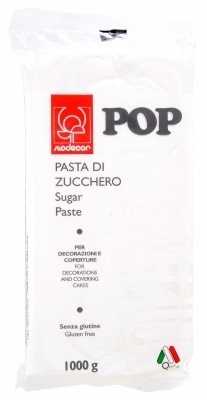 Masa cukrowa do obkładania tortu i prostych figurek BIAŁA MODECOR 1 kg, sklep cukierniczy Kraków