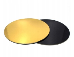 Podkład dwustronny gruby pod ciasto CZARNO- ZŁOTY 28 cm, sklep cukierniczy Kraków