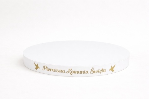 Podkład styrodurowy pod tort PIERWSZA KOMUNIA ŚWIĘTA GOŁĄB śr. 30cm, sklep cukierniczy Kraków