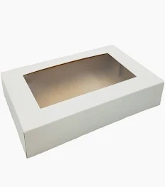 Pudełko na ciasto 35x26x6cm BIAŁE z oknem , sklep cukierniczy Kraków