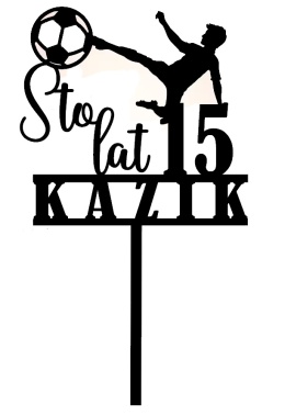 Topper na tort PIŁKA NOŻNA wiek+imię, sklep cukierniczy Kraków
