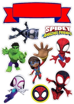 Wydruk jadalny na tort SPIDEY I SUPERKUMPLE, sklep cukierniczy KRAKÓW