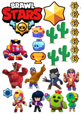 Wydruk jadalny na tort BRAWL STARS wz.I, sklep cukierniczy Kraków