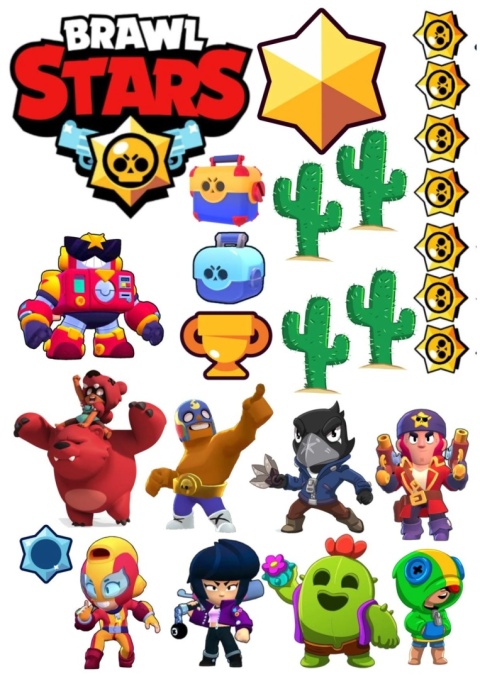 Wydruk jadalny na tort BRAWL STARS wz.I, sklep cukierniczy Kraków