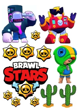 Wydruk jadalny na tort BRAWL STARS wz.IV, sklep cukierniczy Kraków