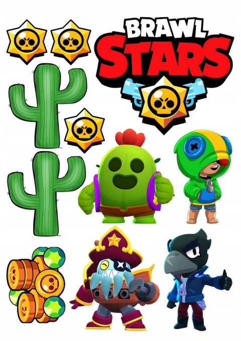 Wydruk jadalny na tort BRAWL STARS wz.IX, sklep cukierniczy Kraków