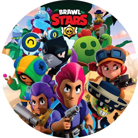 Wydruk jadalny na tort BRAWL STARS wz.VII, sklep cukierniczy Kraków