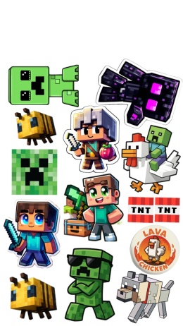 Wydruk jadalny na tort MINECRAFT wz.III, sklep cukierniczy Kraków