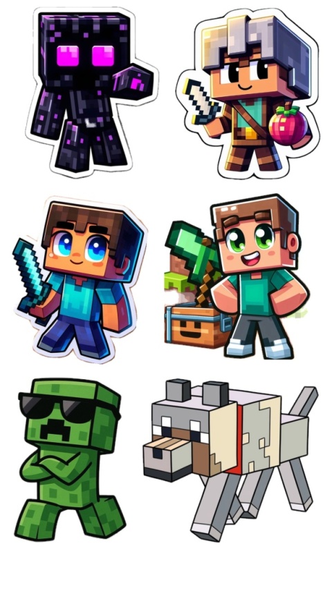Wydruk jadalny na tort MINECRAFT wz.II, sklep cukierniczy Kraków
