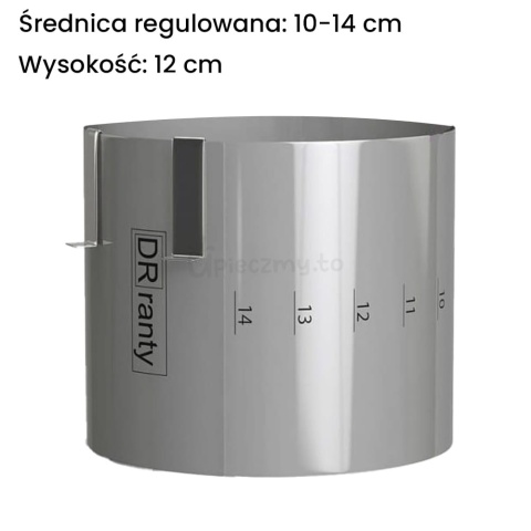 Rant regulowany z podziałką 10-14 h12,sklep cukierniczy Kraków