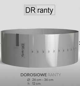 Rant regulowany z podziałką 26-36cm 12h, sklep cukierniczy Kraków