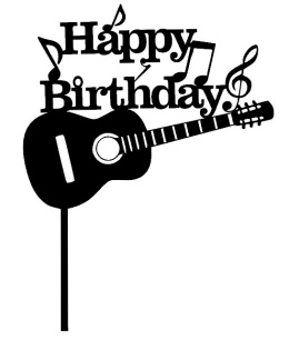 Topper na tort Happy Birthday Nuty Muzyka ,sklep cukierniczy Kraków