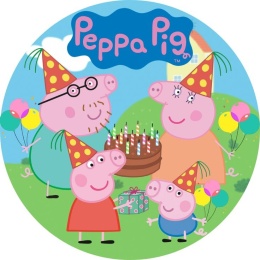 Wydruk jadalny na tort PEPPA PIG-ŚWINKA PEPA wz.I,sklep cukierniczy Kraków